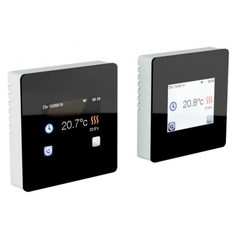 Inteligentný termostat s podlahovým čidlom TFT WiFi, čierny (Fénix) Fenix