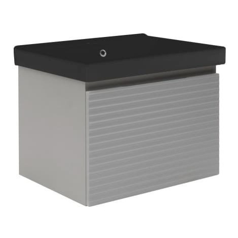 Kúpeľňová skrinka s umývadlom Naturel Savona 58x43x45 cm v šedej farbe mat SAVONA60GMU1B