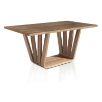 Estila Moderný jedálenský stôl Vita Naturale s drevenou podstavou 180/200cm