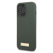 Silikónové puzdro Guess na Apple iPhone 13 Pro GUHMP13LSPLA Silicone Logo Plate MagSafe zelené