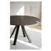 Tmavohnedý okrúhly jedálenský stôl s doskou z dubového dreva ø 130 cm Carradale – Rowico