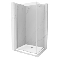 MEXEN/S - Pretória sprchovací kút 80x110, transparent, chróm + sprchová vanička vrátane sifónu 8