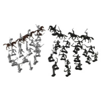 Figúrky rytieri s koňmi plast 5-7cm
