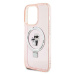 Kryt Karl Lagerfeld KLHMP15LHMRSKCP iPhone 15 Pro 6.1" pink hardcase Ring Stand Karl&Choupettte 