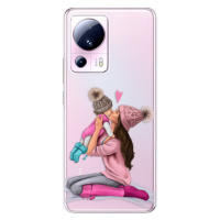 Odolné silikónové puzdro iSaprio - Kissing Mom - Brunette and Girl - Xiaomi 13 Lite