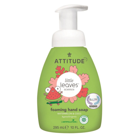 ATTITUDE Detské penivé mydlo na ruky Little leaves s vôňou melónu a kokosu, 295 ml