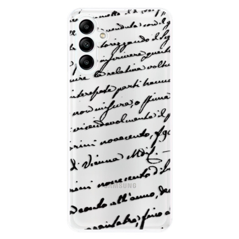 Odolné silikónové puzdro iSaprio - Handwriting 01 - black - Samsung Galaxy A04s