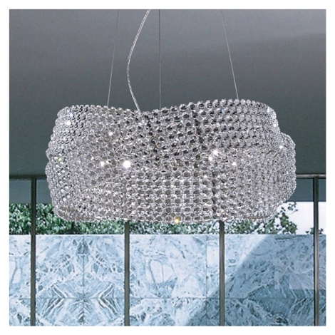 Krištáľová závesná lampa Diamante Ø 95 cm Marchetti