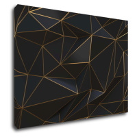 Impresi Obraz Abstraktné zlaté trojuholníky - 70 x 50 cm