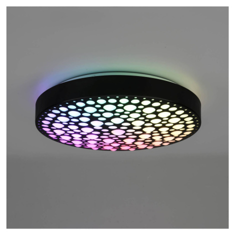 LED svetlo Chizu Ø 40,5 cm stmievateľné RGB čierna