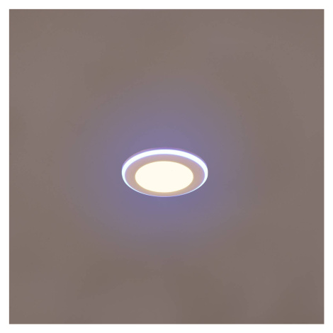 LED downlight Argus RGBW remote Ø 8 cm biela