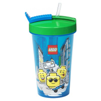 LEGO® Iconic Boy fľaša so slamkou modrozelená