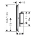 Hansgrohe ShowerSelect Comfort Q, termostat pod omietku pre 1 spotrebič a ďalší výtok, kartáčova