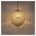 Art Deco závesná lampa krištáľ so zlatom 65 cm - Kasbah