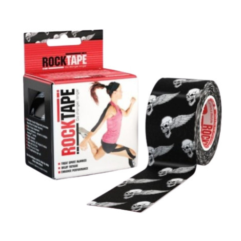 ROCKTAPE Dizajn kinesiologický tejp - lebky čierne 5 m