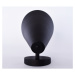 Čierne nástenné svietidlo SULION Lisboa, výška 16 cm