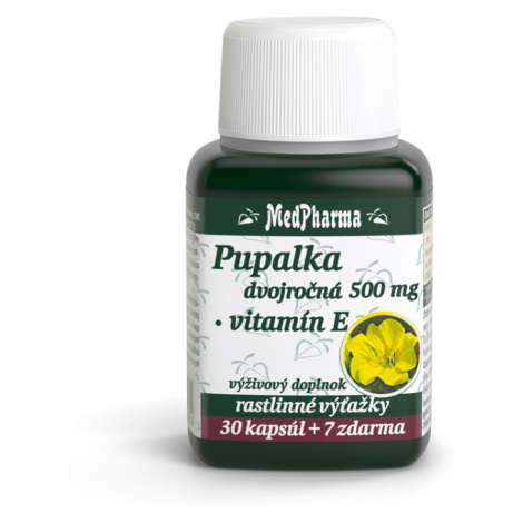 MEDPHARMA Pupalka dvojročná 500 mg + vitamín E 37 kapsúl