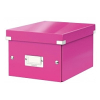 Leitz Malá škatuľa Click - Store metalická ružová
