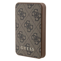 Nabíjačka Guess Powerbank 15W GUPB5LP4GEGW 5000mAh brown 4G Leather Metal Logo (GUPB5LP4GEGW)