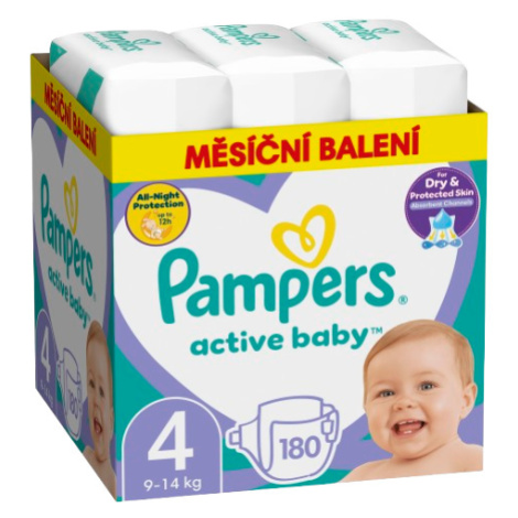 PAMPERS Active Baby S4 9-14kg, 180 ks