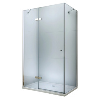 MEXEN/S - Roma sprchovací kút 90x100, kyvný, číre sklo, chróm + vanička 854-090-100-01-00-4010
