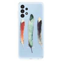 Odolné silikónové puzdro iSaprio - Three Feathers - Samsung Galaxy A13