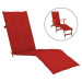 Poduška na polohovaciu stoličku červená (75 + 105) × 50 × 4 cm