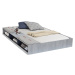 Zásuvka 90x190cm s úložným priestorom k posteli lincoln - dub modrý