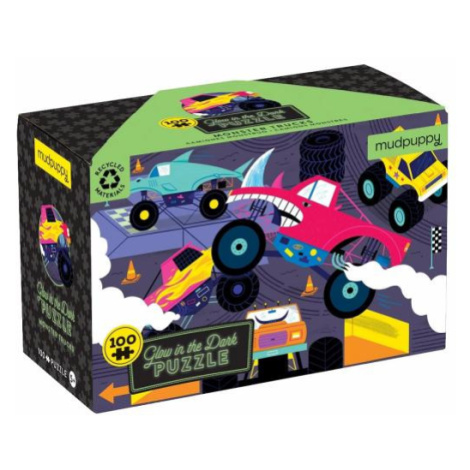 Mudpuppy Puzzle Monster Trucks - svieti v tme 100 dielov