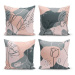 Súprava 4 dekoratívnych obliečok na vankúše Minimalist Cushion Covers Draw Art, 45 x 45 cm