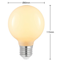 LED žiarovka E27 4W G80 2 700 K stmieva opál 2ks