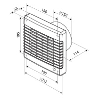 Ventilátor 150MAT axiálny (VENTS)