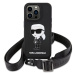 Kryt Karl Lagerfeld KLHCP15SSCBSKNK iPhone 15 6.1" hardcase black Crossbody Silicone Ikonik (KLH