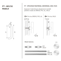 FT - MADLO kód 801 O 32 mm ST ks CIM - čierna matná (FNO) 350 mm O 32 mm