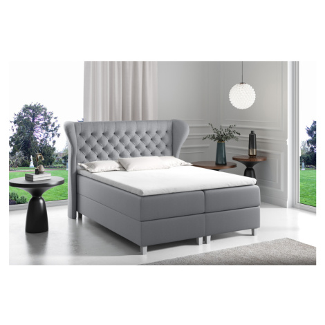 Expedo Čalúnená posteľ boxspring JACKY + topper, 200x200, fancy 90