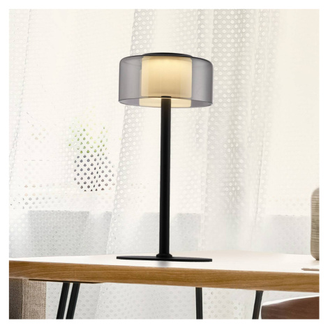 Stolná LED lampa Paul Neuhaus Rika, sklo, výška 33 cm, stmievateľná