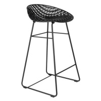 Kartell - Barová stolička Smatrik Outdoor, čierna/čierna