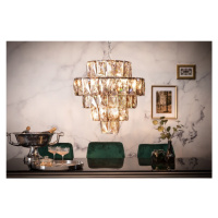 Estila Art-deco luxusný kryštálový luster Leontin zo skla a kovu 50cm