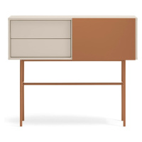 Konzolový stolík v béžovo-tehlovej farbe 35x110 cm Nube – Teulat
