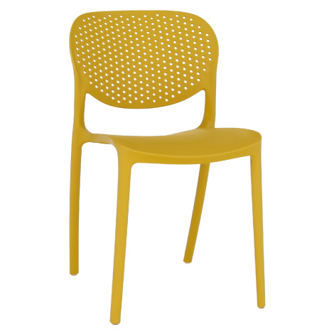 Stohovateľná stolička, žltá, FEDRA NEW Tempo Kondela