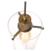 Škandinávska závesná lampa bronzová so skleneným 4-svetlom - Dome