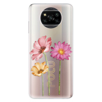 Odolné silikónové puzdro iSaprio - Three Flowers - Xiaomi Poco X3 Pro / X3 NFC