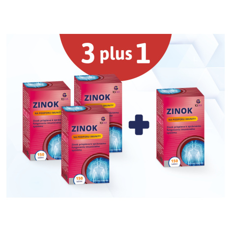 Tozax Zinok 25mg (150 tablet)  akciový balíček 3+1 zadarmo