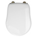 KERASAN - RETRO WC sedátko, biela/bronz 109301