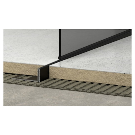 Lišta ľavá Havos čierna, nerez komaxit, dĺžka 100 cm, výška hrany 10 mm, SPNRZK10100LC