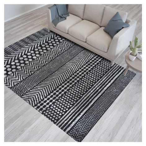 domtextilu.sk Dizajnový koberec sivej farby s decentnými vzormi 70551-247149