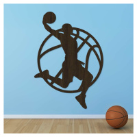 Darček pre basketbalistu - Drevená nálepka, Wenge