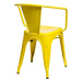 Stoličky Paris Arms žltá inšpirované Tolix