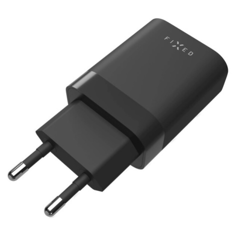 Sieťová nabíjačka FIXED s 2x USB-C výstupom, podpora PD, 35W, čierna