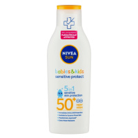 NIVEA Sun Detské mlieko na opaľovanie Sensitive OF 50+ 200 ml
